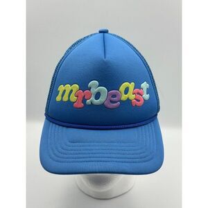 Mr. Beast Unisex Blue Multicolor Diamond Logo Hat OSFM Snapback